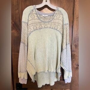 Oli & Hali acid washed waffle knit top - NEW - size L